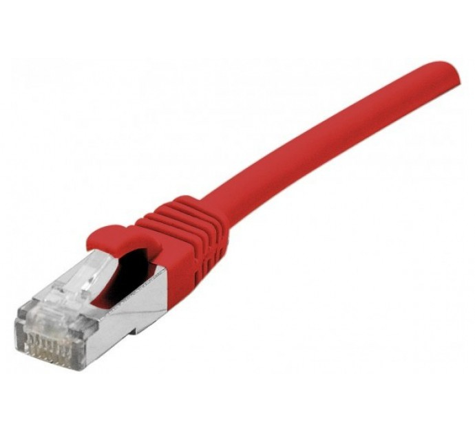 Dexlan Patchkabel Cat. 6A Class EA, S/FTP (PiMF), halogenfrei, mit Rastnasenschutz, rot, 2,0 m