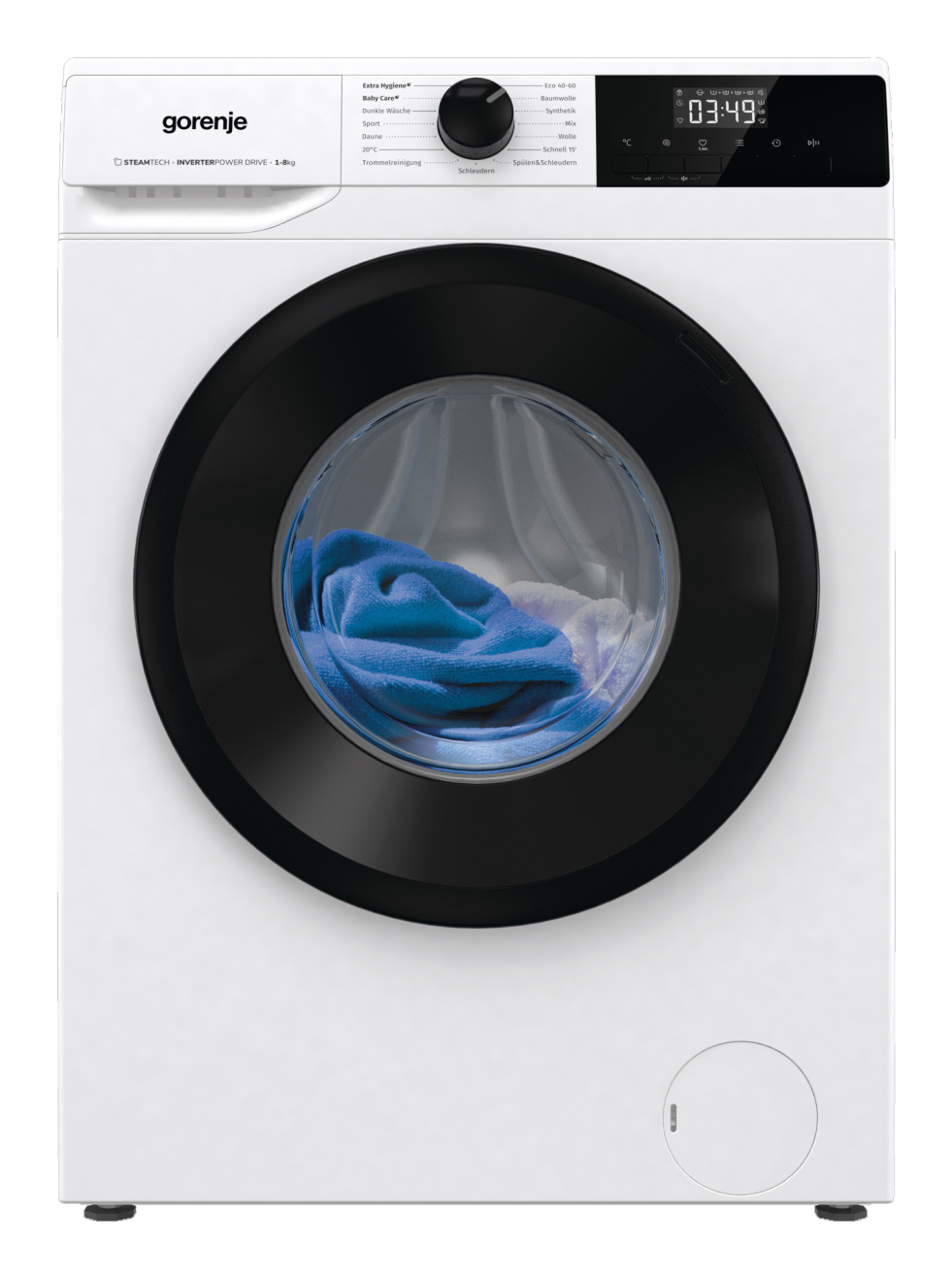 WNHPI84APS/DE Stand-Waschmaschine-Frontlader weiß, 8 kg, 1400 U/min, 72 dBA