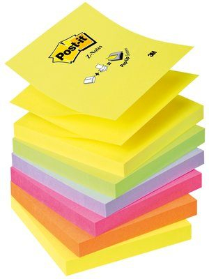Haftnotiz Z-Notes Neon - 76 x 76 mm, neonfarben, 6x 100 Blatt