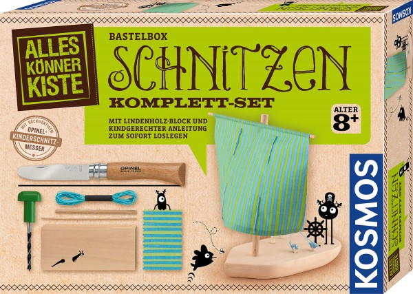 KOSMOS Bastelset Schnitzen Komplett-Set mehrfarbig