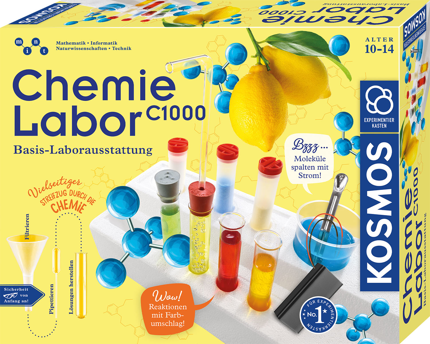 KOSMOS Experimentierkasten Chemielabor C1000 mehrfarbig