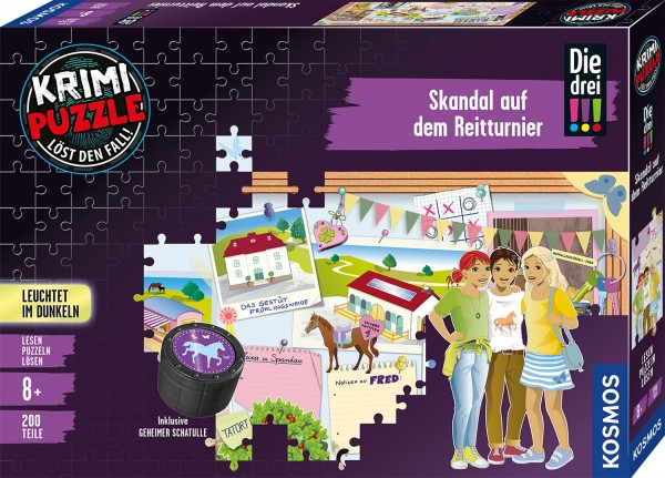 KOSMOS Krimi-Puzzle: Die drei !!! - Skandal auf dem Reitturnier Geschicklichkeitsspiel, 1 St.