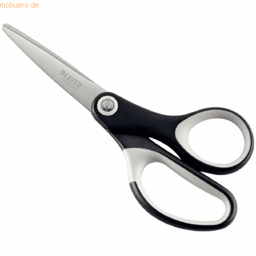 LEITZ® Schere Titanium 5415, ergonomischer Griff, für Links/Rechtshänder, L 150 mm, titanbeschichteter Stahl/Kunststoff, schwarz
