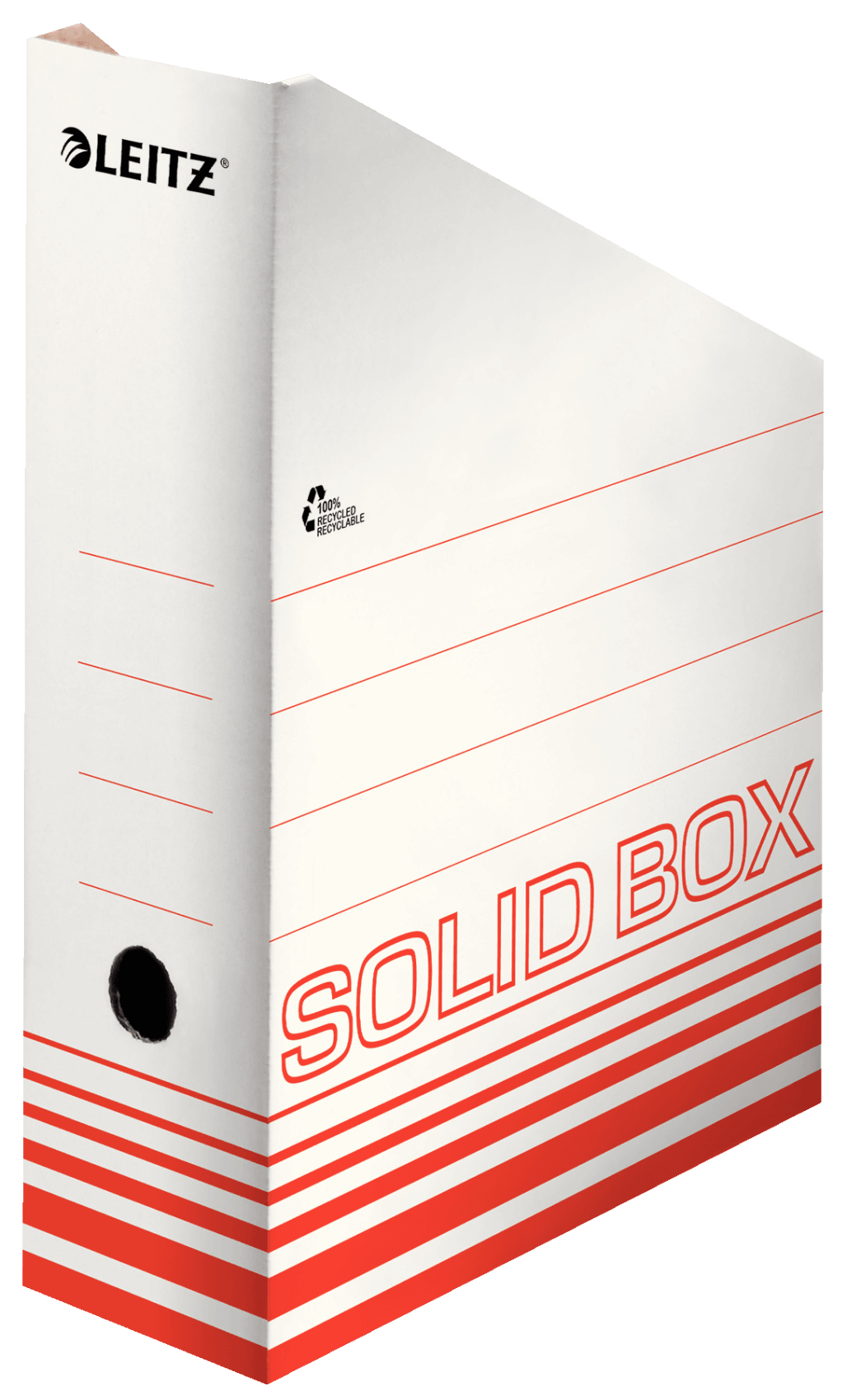 10 x Leitz Archiv-Stehsammler Solid A4 Wellpappe hellrot