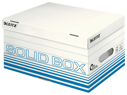 10 x Leitz Archiv Container S A4 mit Klappdeckel Wellpappe hellblau