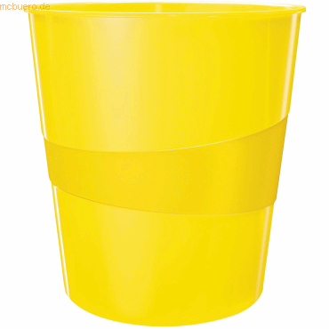 6 x Leitz Papierkorb Wow 15l Polystyren gelb