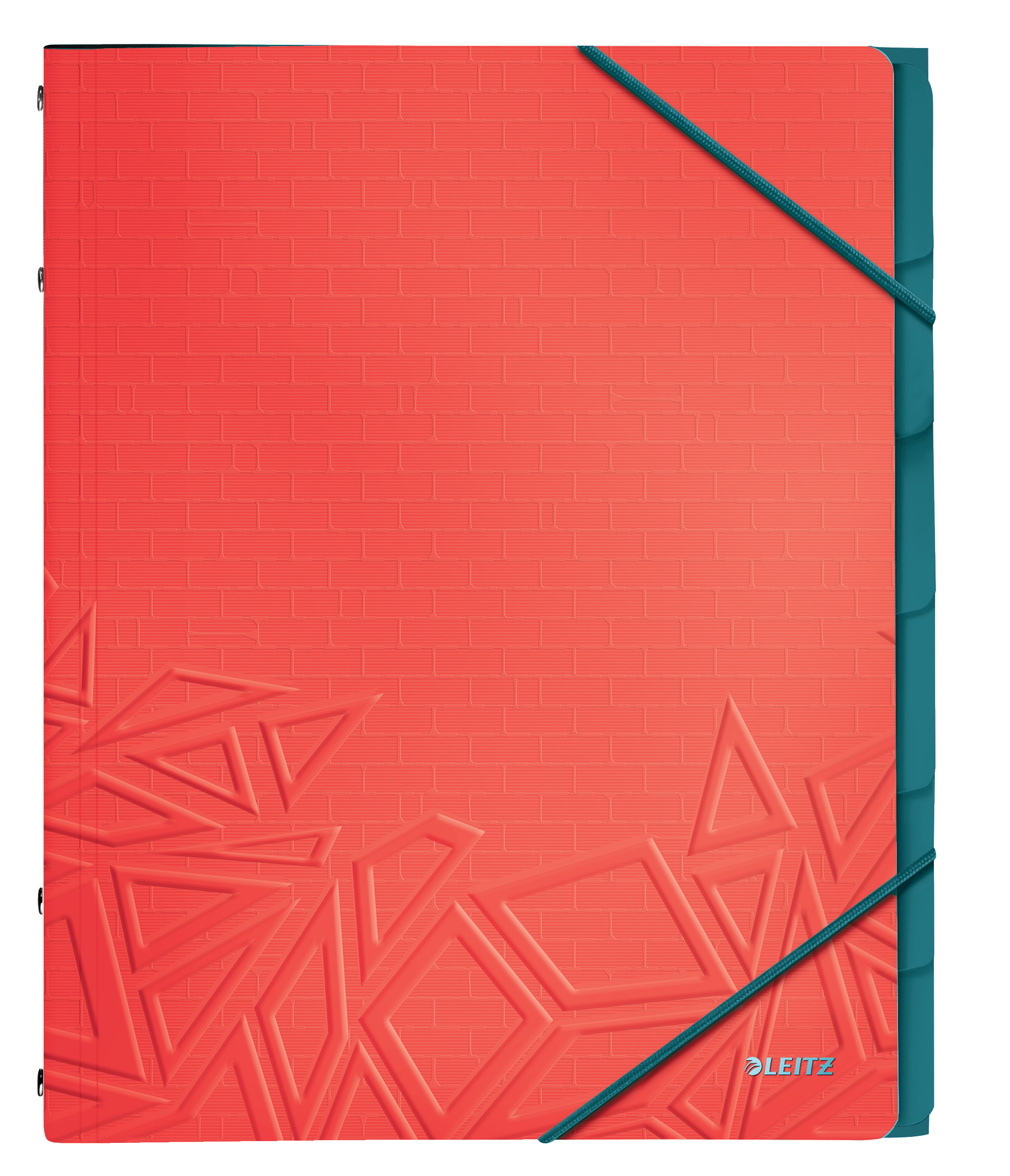4 x Leitz Ordnungsmappe Urban Chic A4 PP 6 Fächer rot