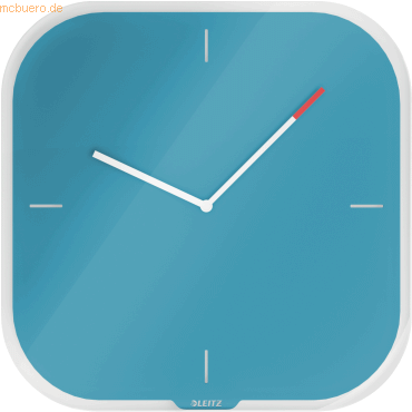 Leitz Wanduhr Cosy Sicherheitsglas 300mm blau