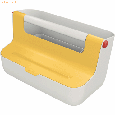 Leitz Mobile Aufbewahrungsbox Cosy ABS-Kunststoff hellgrau/gelb