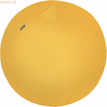Sitzball Leitz Ergo Cosy, Stärkung der Rücken- und Rumpfmuskulatur, Stoffüberzug, ⌀ 650 mm, gelb