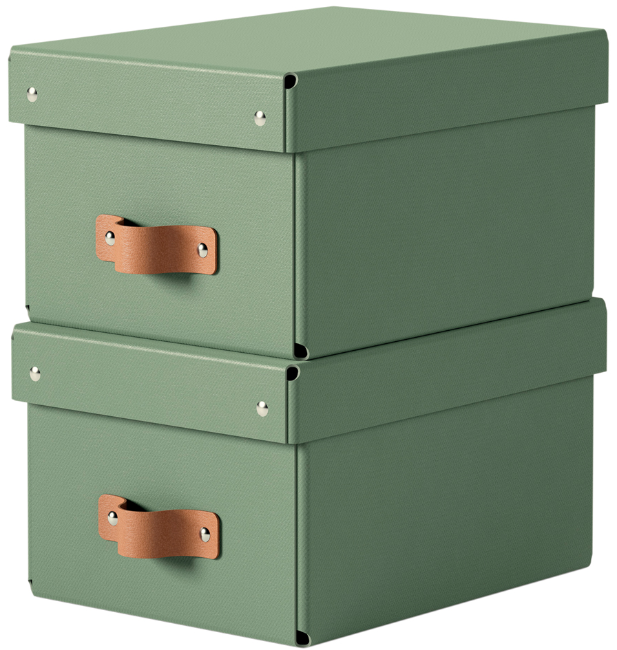 2 LEITZ Puro Aufbewahrungsboxen 7,0 l grün 20,0 x 28,0 x 15,0 cm