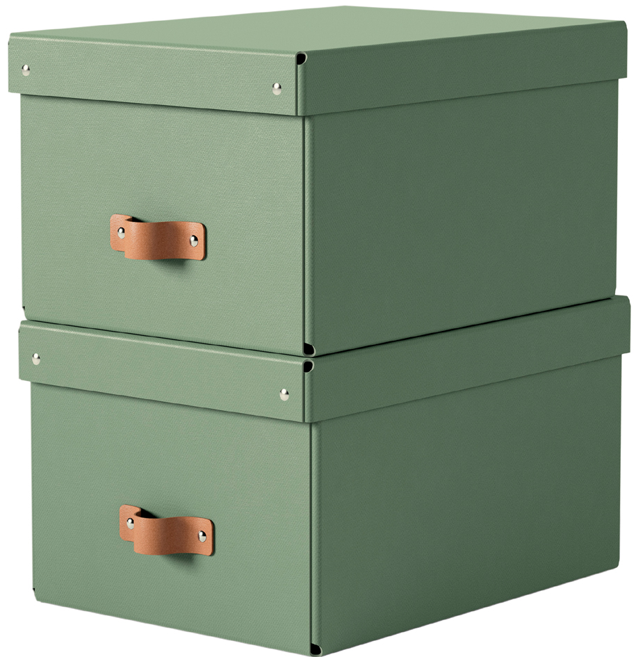 2 LEITZ Puro Aufbewahrungsboxen 17,0 l grün 27,0 x 37,0 x 20,0 cm