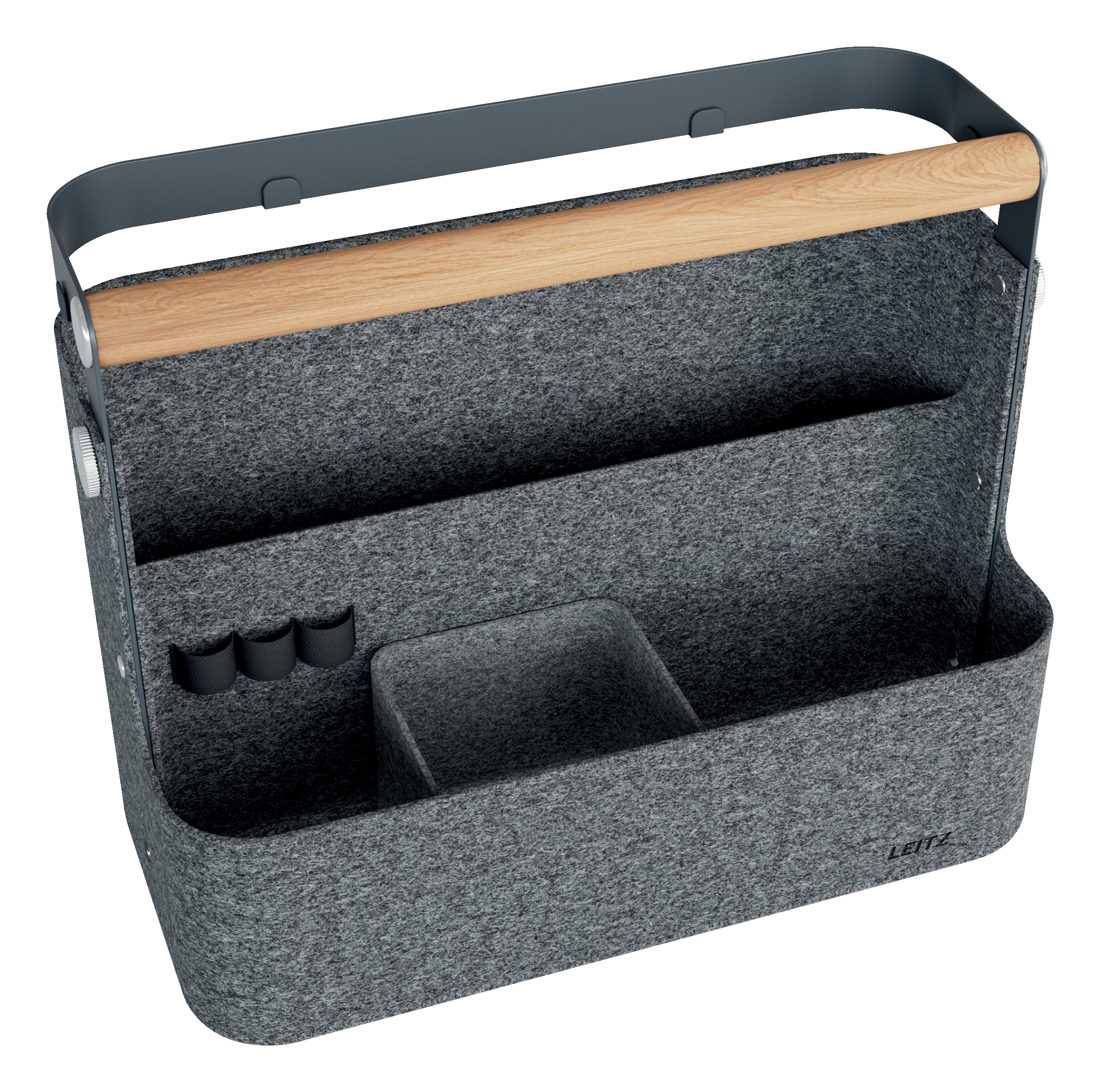 LEITZ Hängender Schreibtisch-Organizer mit Holzgriff, Filz