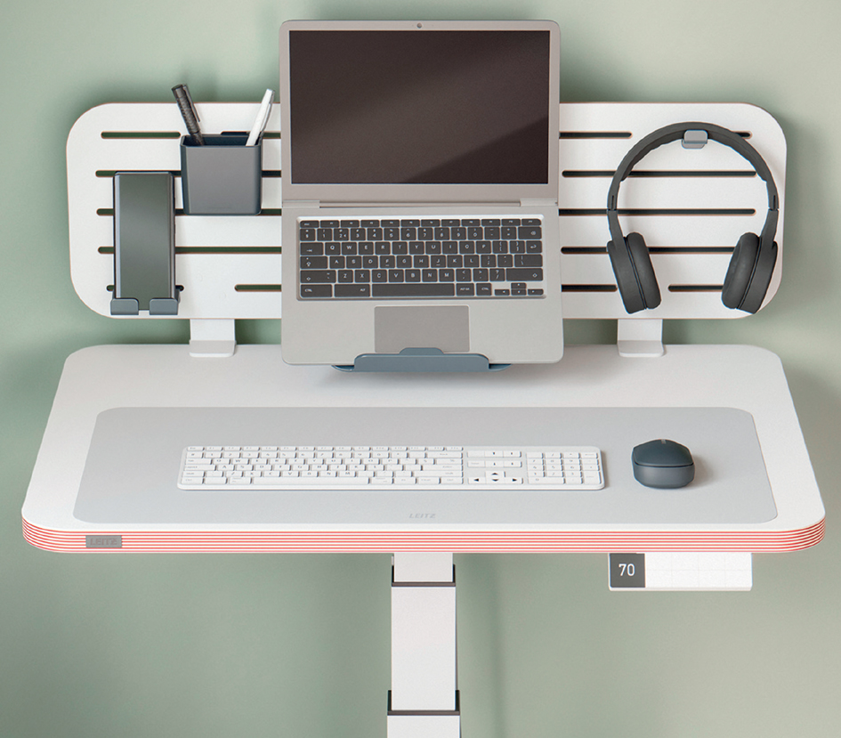 LEITZ Schreibtischunterlage grau Leder 70,0 x 36,0 cm, 1 St.