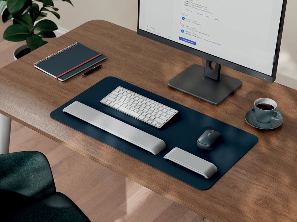 LEITZ Schreibtischunterlage anthrazit Leder 70,0 x 36,0 cm, 1 St.