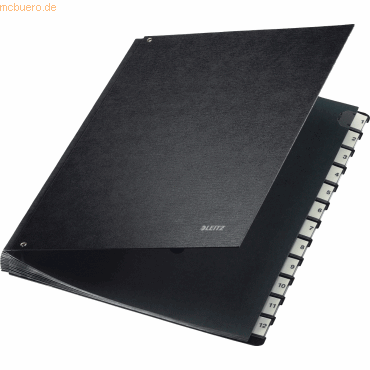 Leitz Pultordner 1-12 Hartpappe schwarz