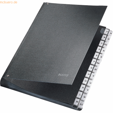 Leitz Pultordner A-Z Hartpappe schwarz