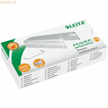 10 x Leitz Heftklammer P3 26/6mm VE=5000 Stück