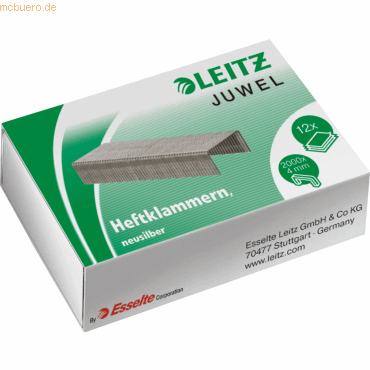 Leitz Heftklammern Juwel 4mm neusilber VE=2000 Stück
