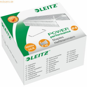 10 x Leitz Heftklammer P4 26/8mm VE=5000 Stück