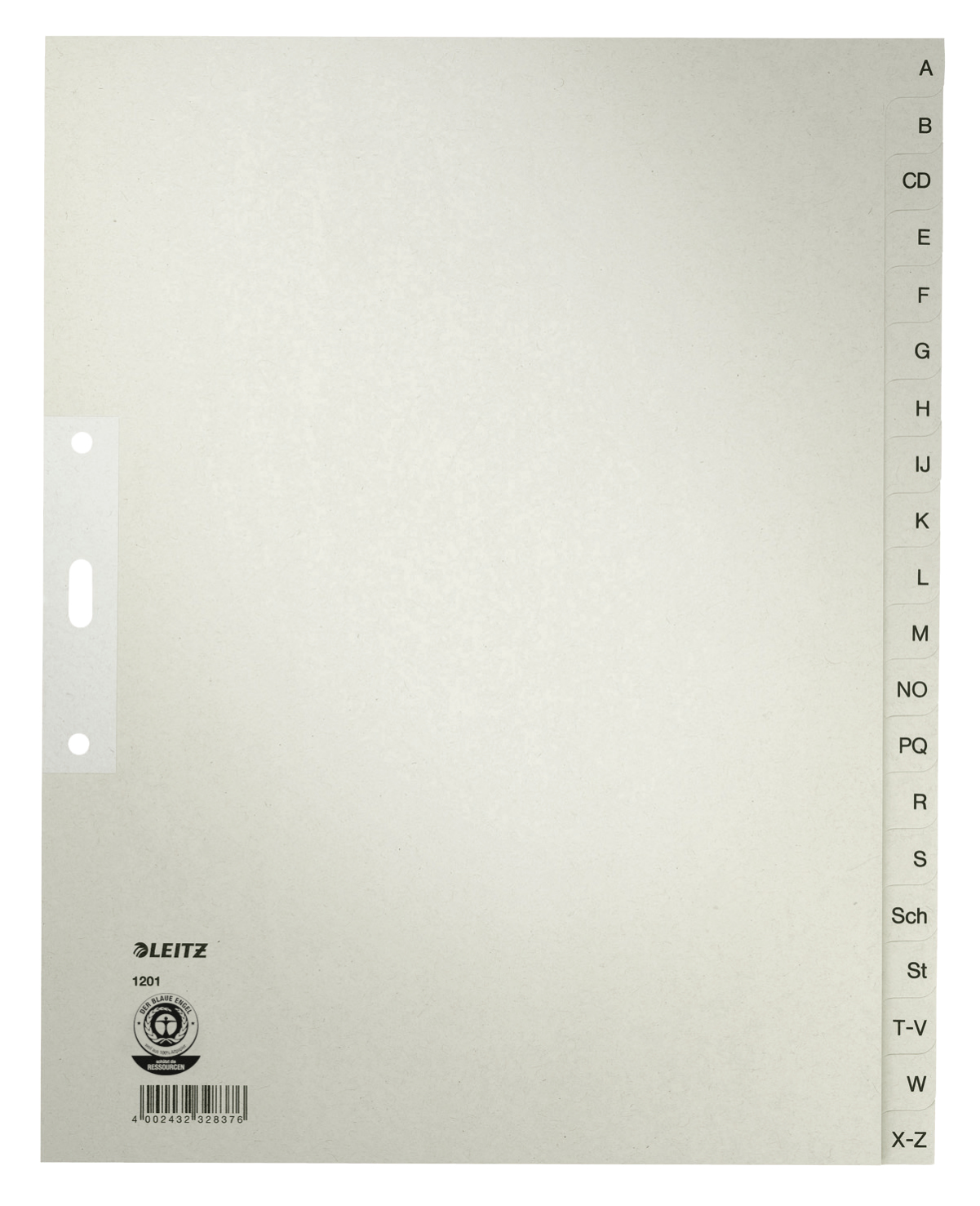 LEITZ Ordnerregister Vollformat, Überbreite A-Z DIN A4