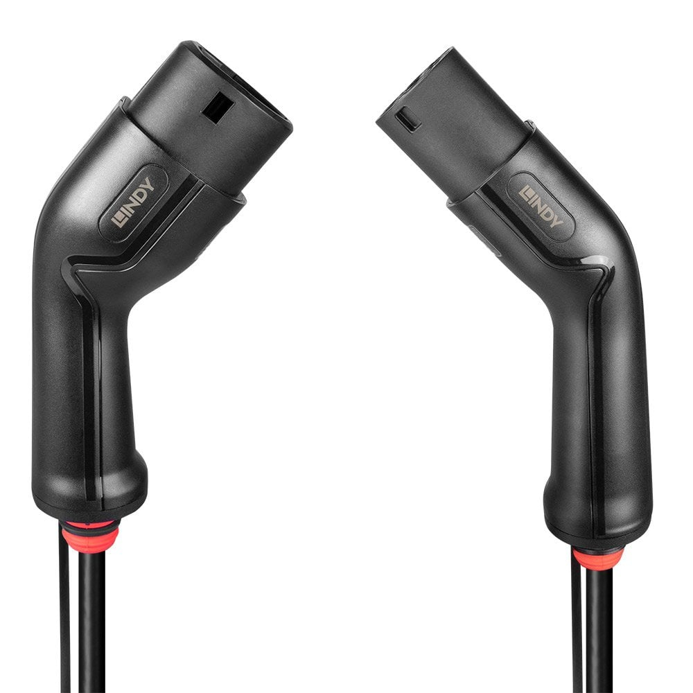 Lindy 7m Ladekabel Typ 2 für E-Fahrzeuge, 11kW 3-phasiges Laden für E-Fahrzeuge und Plug-in-Hybride (30111)