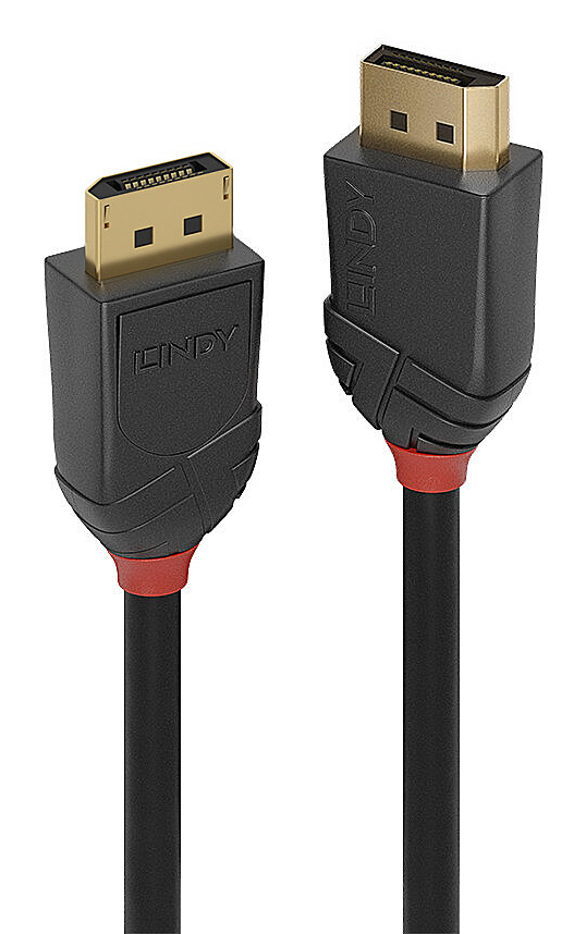 Lindy 5m DisplayPort 2.1 54G Cable, Black Line (36519)