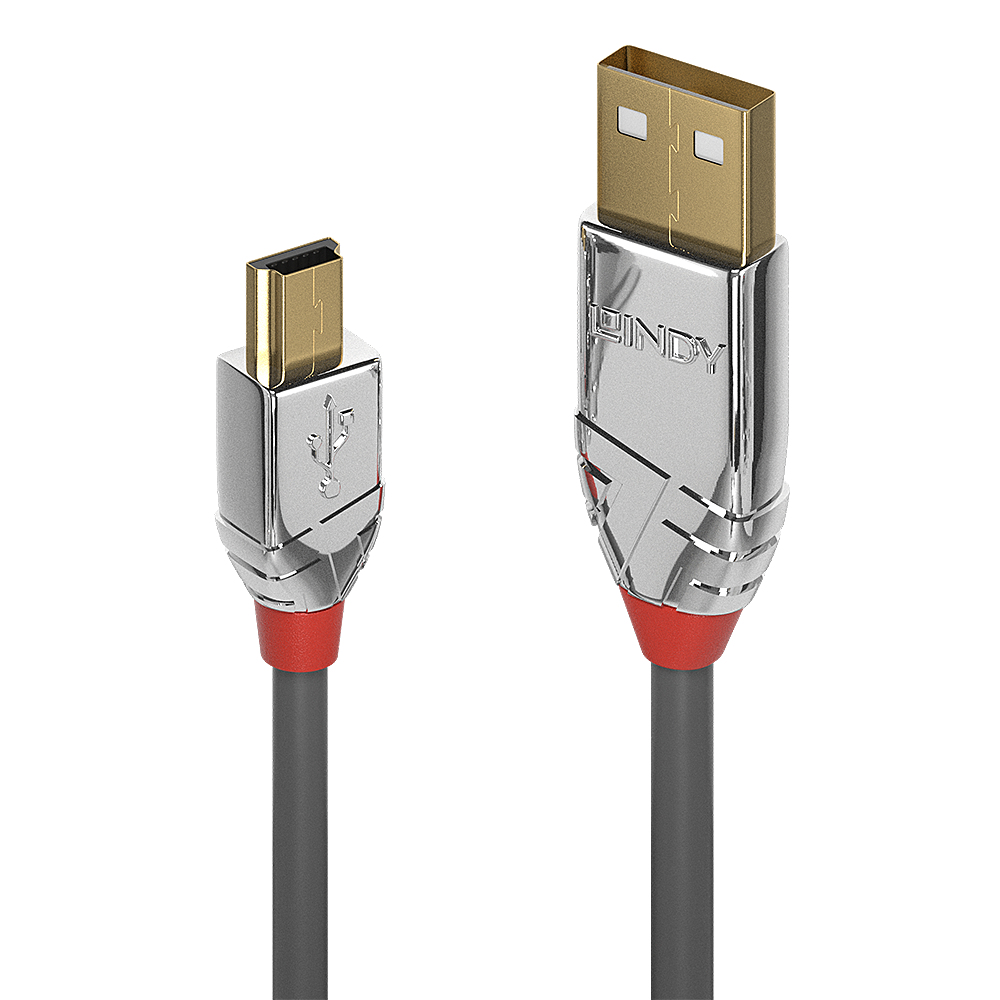 Lindy 5m USB 2.0 Typ A an Mini-B Kabel, Cromo Line USB Typ A Stecker an Mini-B Stecker (36634)