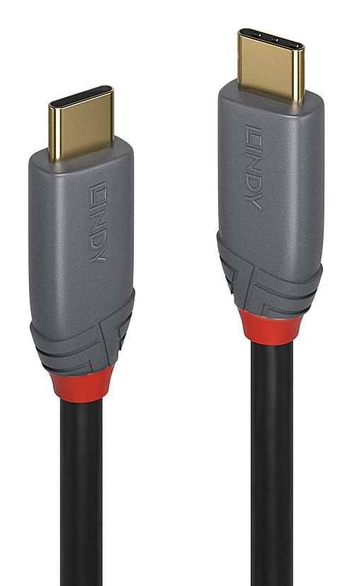 Lindy 3m USB 3.2 Type C to C Cable, 10Gbps, 100W PD, Anthra Line (36904)