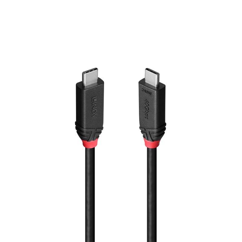 Lindy USB4 240W Type C Cable Black Line - Kabel - Digital/Daten (37002)