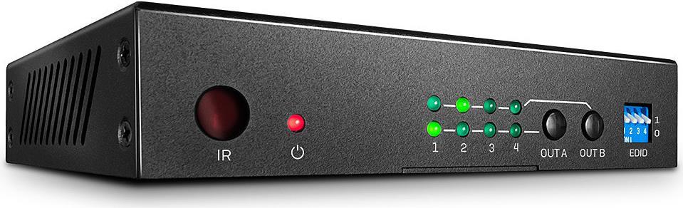 Lindy 4x2 HDMI 4K60 Matrix Zum Anschluss und Umschalten zwischen 4 HDMI-Quellen und 2 HDMI-Displays V2 Version (38084)