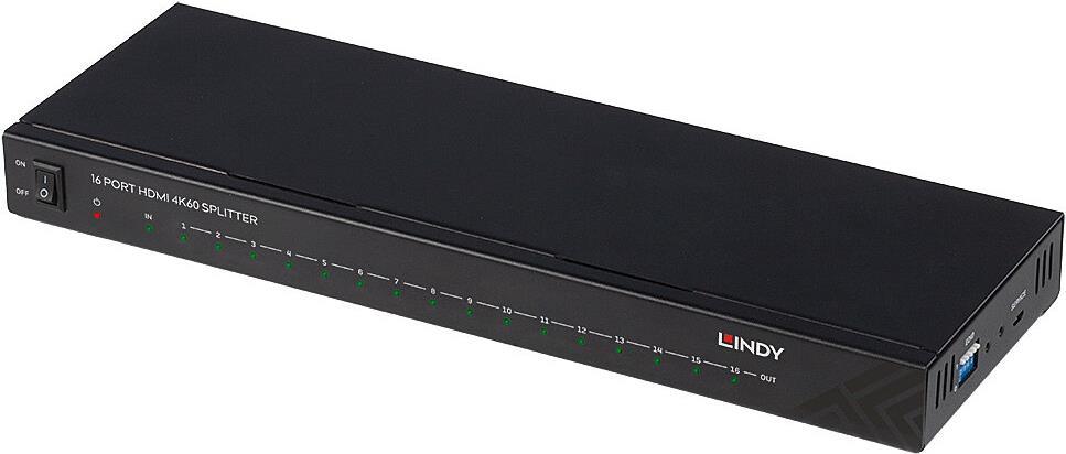Lindy - Video-/Audio-Splitter - 16 x HDMI - Desktop (38239)