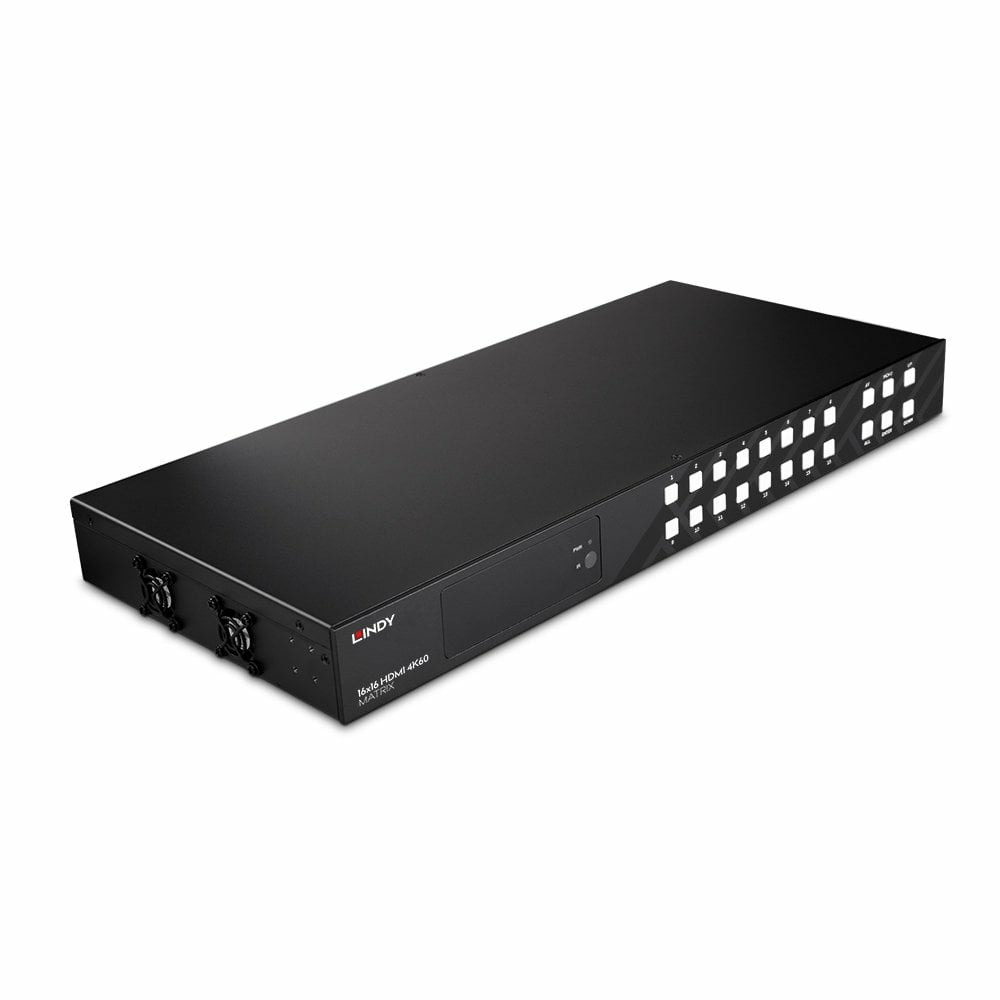 Lindy - Video-/Audio-Splitter - 4K60, Matrix - 16 x HDMI - Desktop (38359)