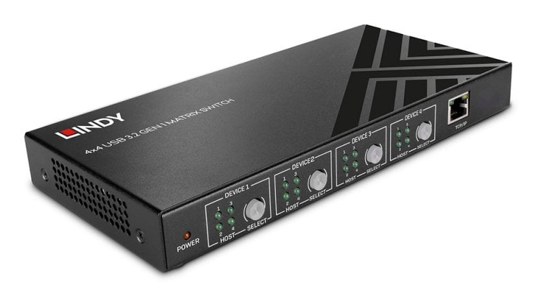 Lindy 4x4 USB 3.2 Gen 1 Matrix Switch over IP (43406)