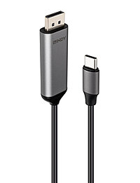 Lindy 2m Bi-Directional USB Type C To DisplayPort 8K60Hz Cable (43504)