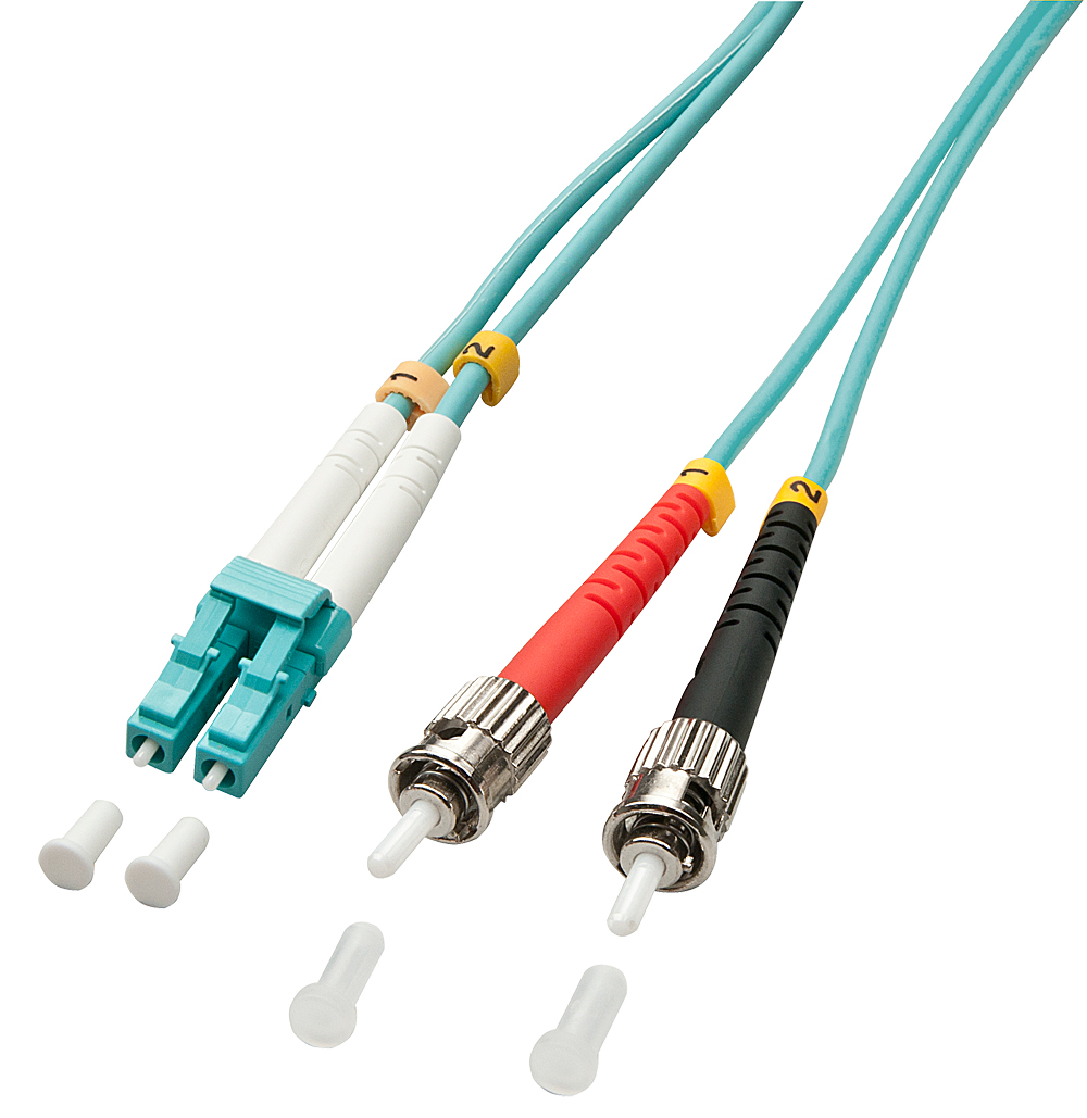Lindy - Patch-Kabel - LC Multi-Mode (M) - ST multi-mode (M) - 15,0m - Glasfaser - 50/125 Mikrometer - OM3 - halogenfrei (46385)