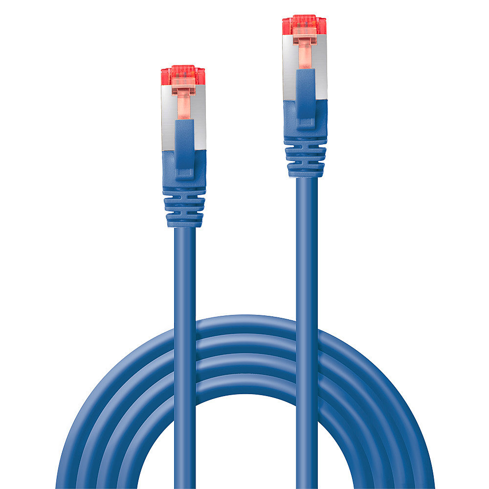 Lindy - Patch-Kabel - RJ-45 (M) bis RJ-45 (M) - 30,0m - SFTP, PiMF - CAT 6 - ohne Haken - Blau (47726)