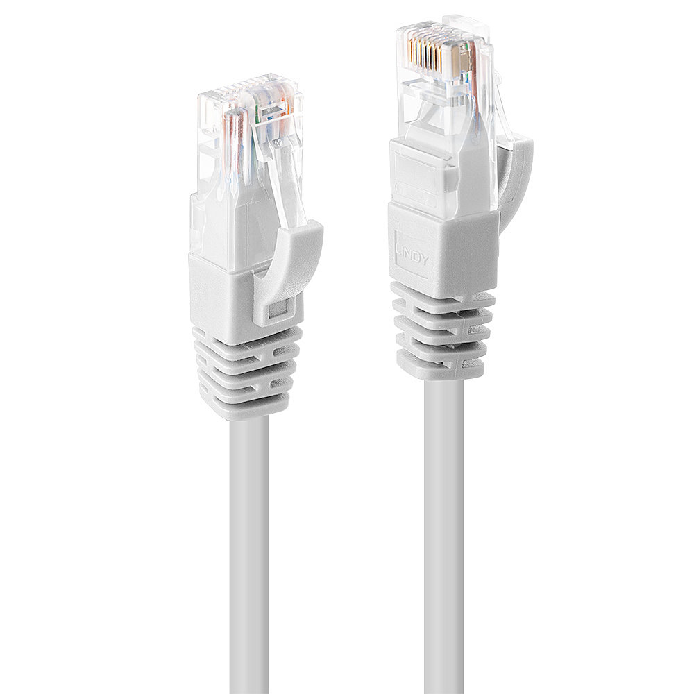 Lindy - Patch-Kabel - RJ-45 (M) - RJ-45 (M) - 15,0m - UTP - CAT 6 - gepresst, verseilt, glatt - weiß (48098)