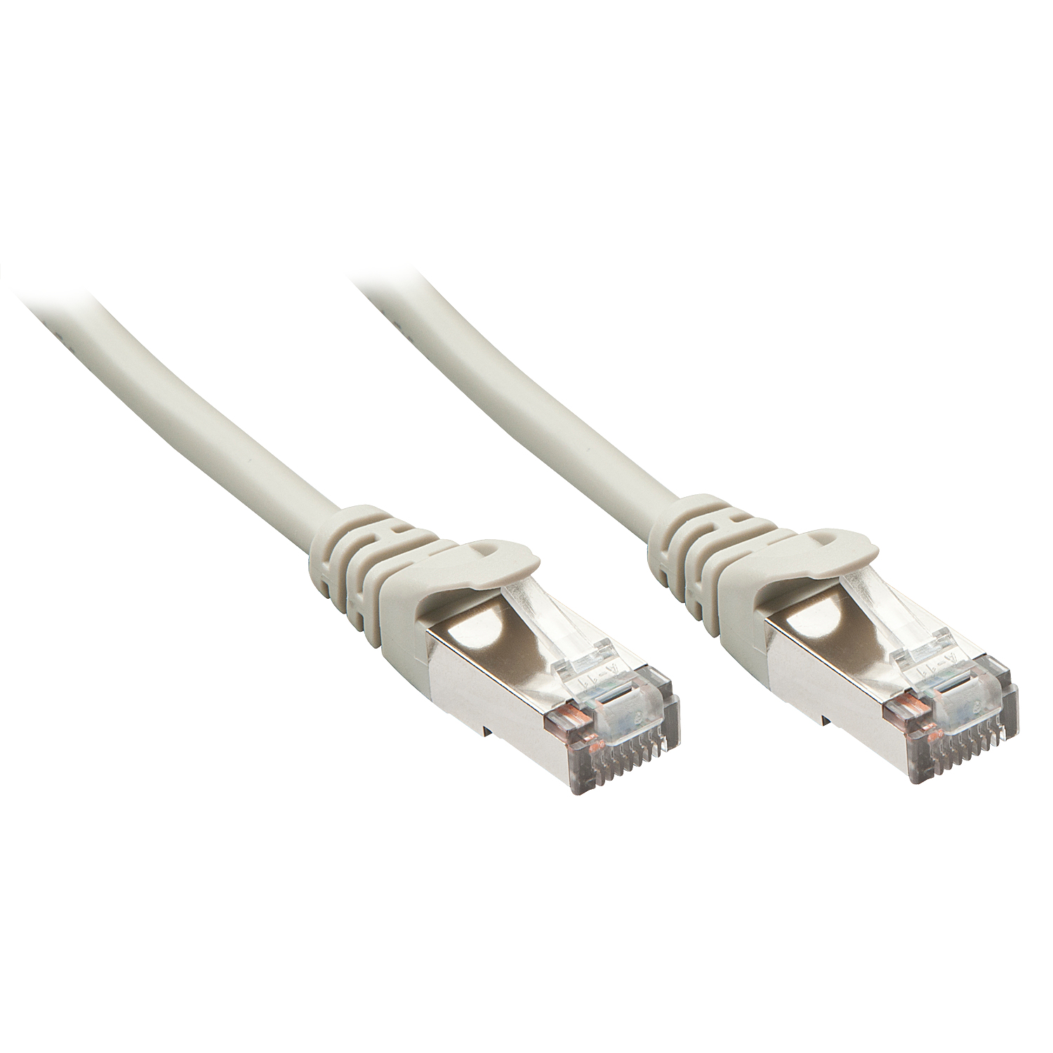 Lindy - Patch-Kabel - RJ-45 (M) bis RJ-45 (M) - 2,0m - Foiled Unshielded Twisted Pair (F/UTP) - CAT 5e - geformt, ohne Haken - Grau (Packung mit 50) (48337)
