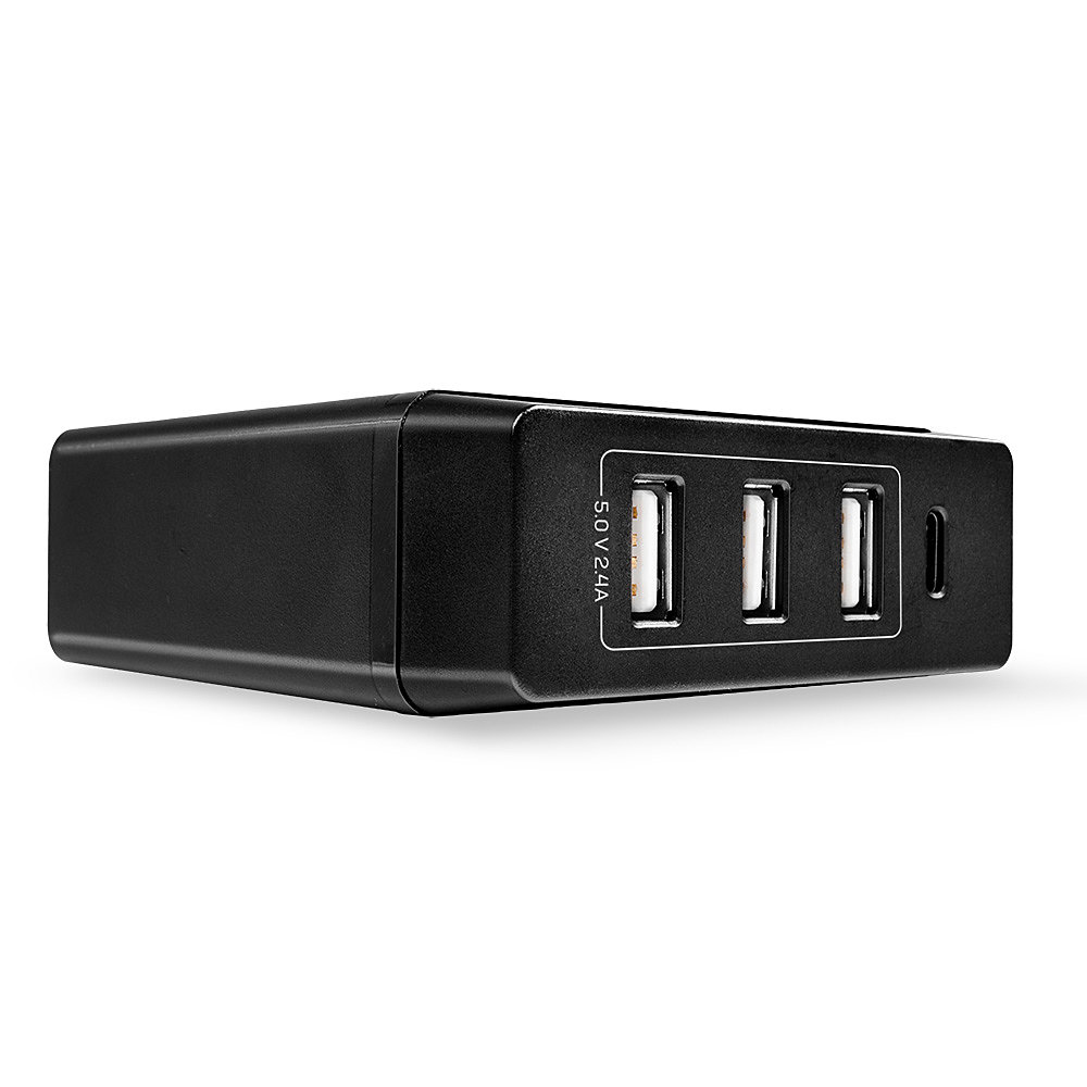 Lindy 4 Port USB Type C & A Smart Charger mit Power Delivery, 72W USB Power Delivery für USB-Geräte mit Typ-C-Anschluss & Aufladen mehrerer USB-Geräte (73329)