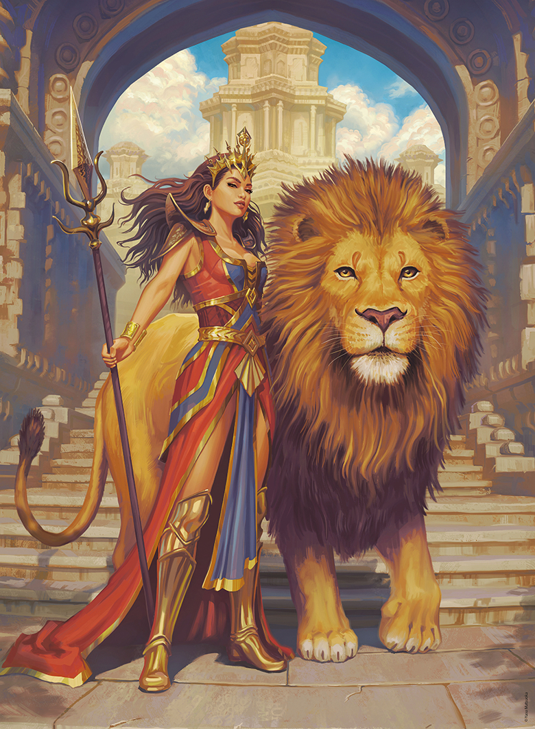 Nathan Die Löwenbändigerin (Sammlung Fantasy) 500 Teile Puzzle Nathan-01153