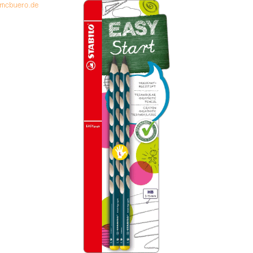 5 x Stabilo Bleistift Easygraph Minenbreite 3,15mm HB Blisterkarte pet