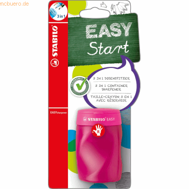 3 x Stabilo Dosenspitzer Easysharpener pink R Blisterkarte