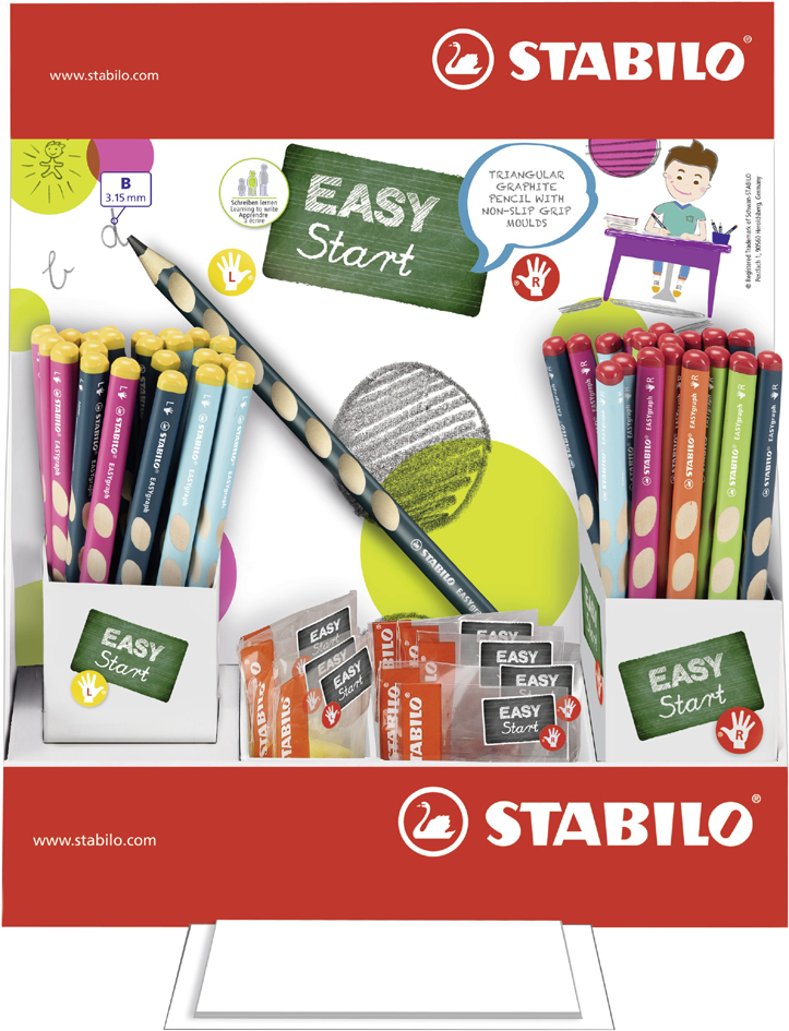 STABILO Schreiblernbleistift EASYgraph, HB, 72er Display