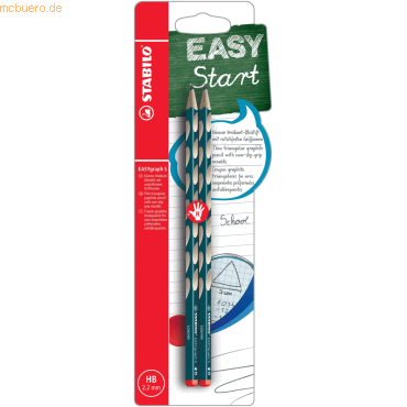 10 x Stabilo Bleistift Easygraph S Minenbreite 2,2mm HB petrol VE=2 St