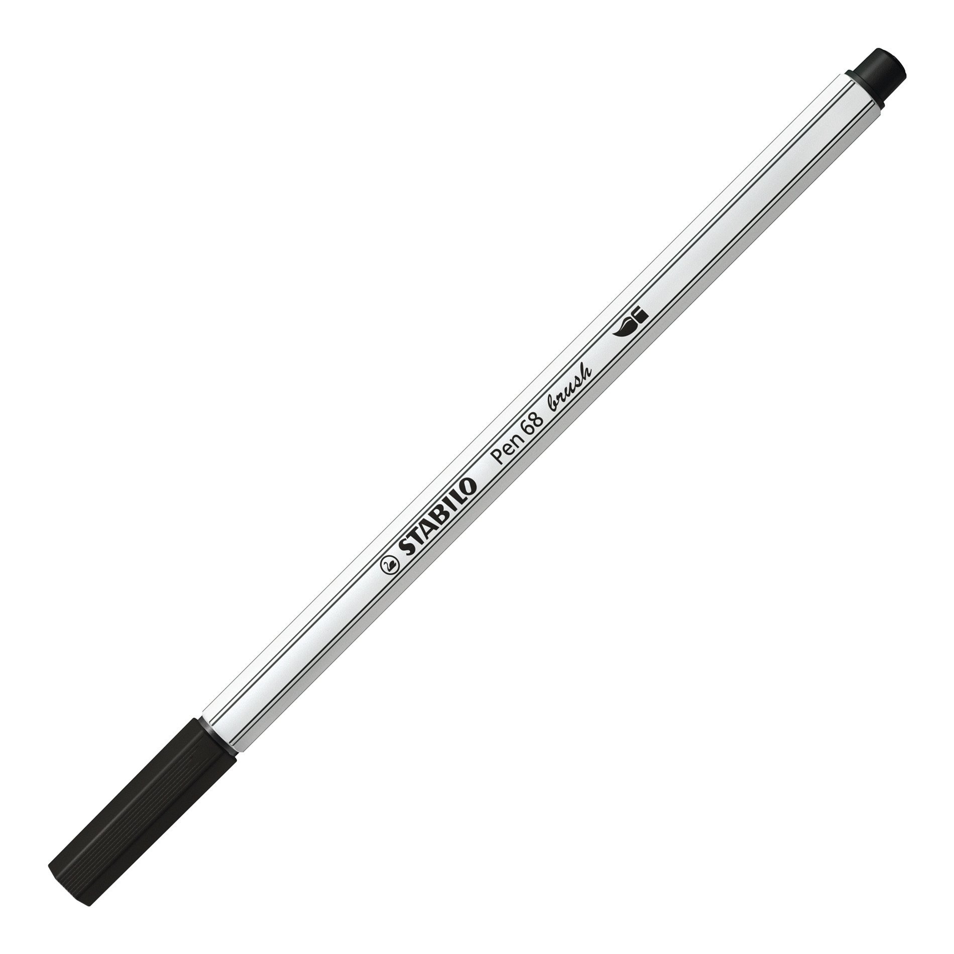 STABILO Pen 68 brush Brush-Pens schwarz, 10 St.