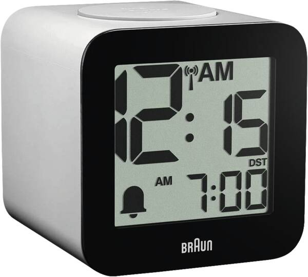 Braun BC 25 WP-DCF weiß Funkwecker mit Sprachausgabe (60076)