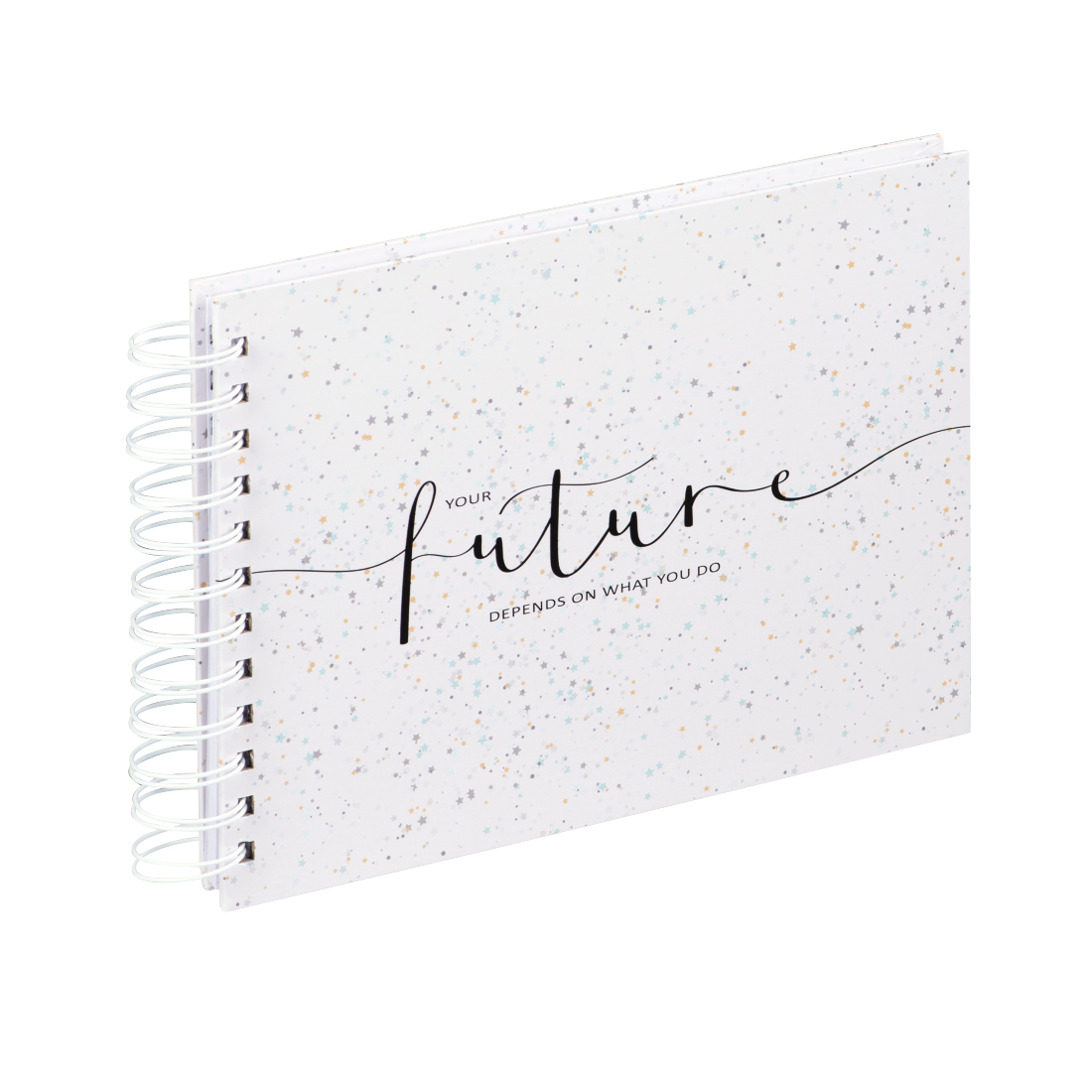 Spiral-Album Letterings 24x17cm 50 weiße Seiten bunt