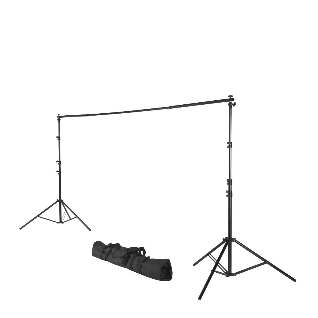 Foto-Hintergrundsystem 158-295cm für Studio und unterwegs schwarz