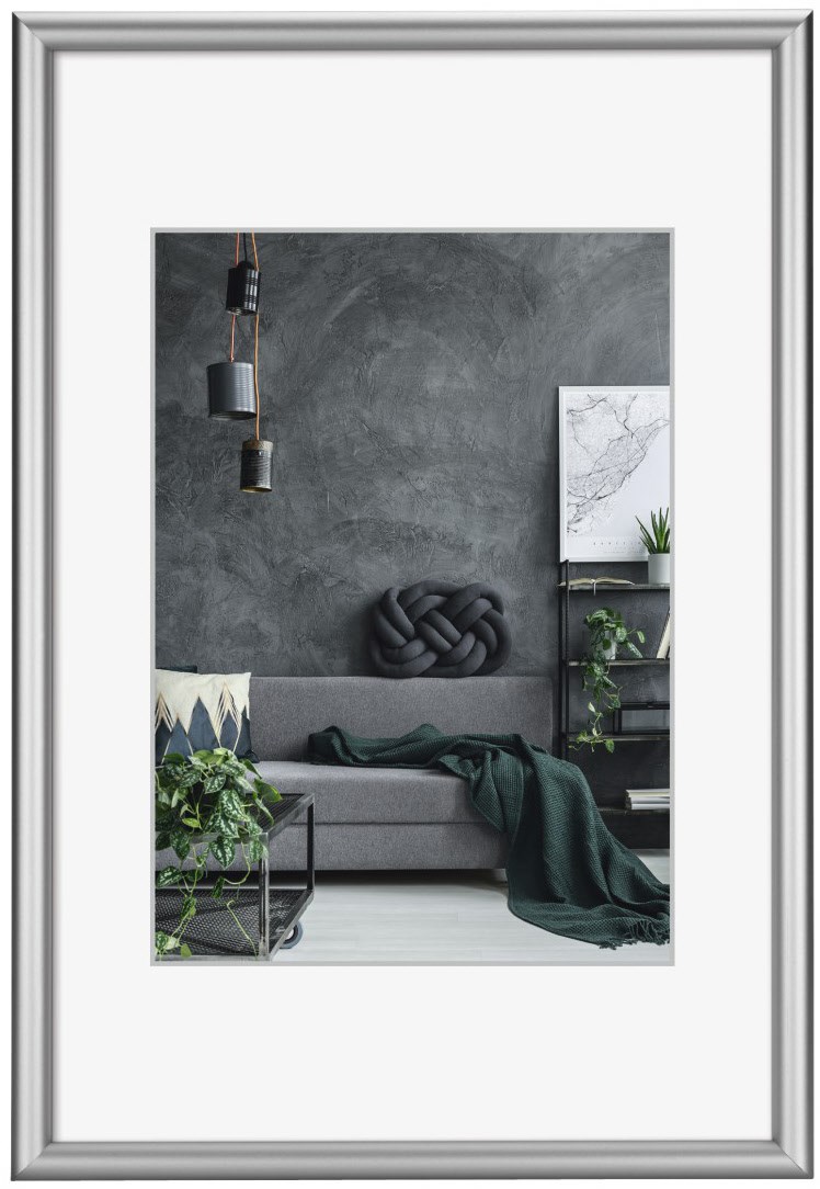 Aluminiumrahmen Detroit 60x80cm silber